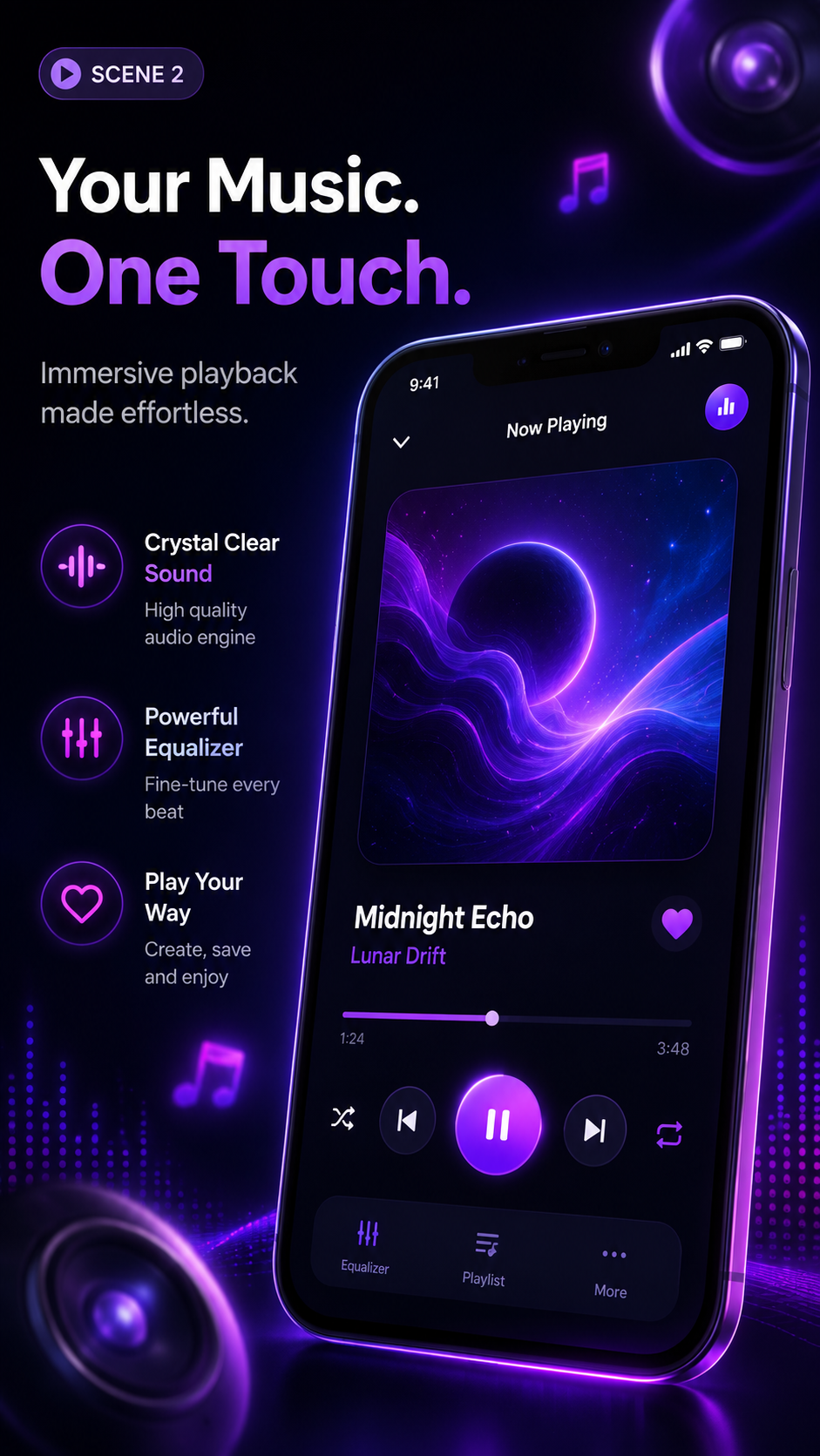 Music Loop English now playing screen